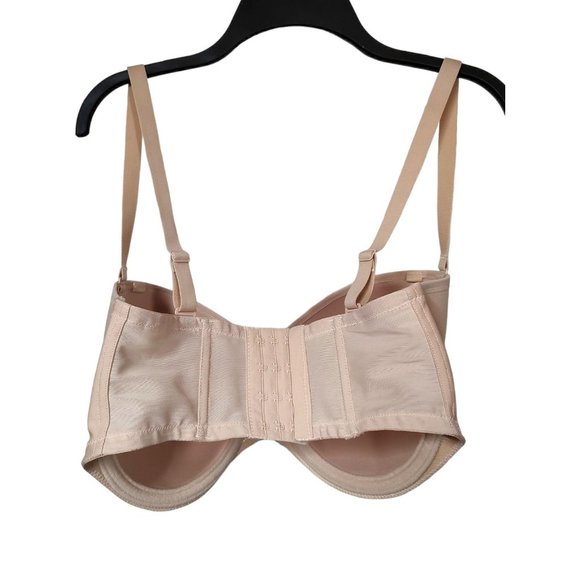 34K ELOMI Smoothing Strapless Bra Detachable Straps Beige EL4300SAH - Picture 3 of 8